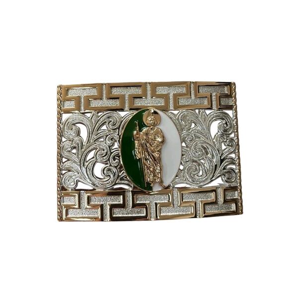 Saint jude San Judas Western belt Buckle Rose Gold Silver Heavy Zinc Alloy - Picture 1 of 5